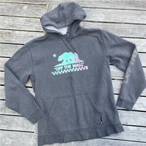 Vans Graphic Print Bear Logo Hoodie Sweatshirt